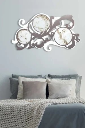 Capezzale da parete in legno con incisioni a laser design moderno ed elegante Occasione Imperdibile