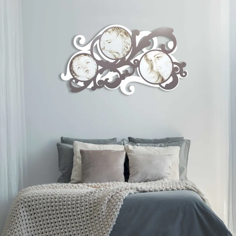 Capezzale da parete in legno con incisioni a laser design moderno ed elegante Occasione Imperdibile