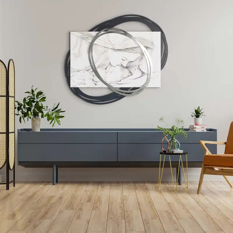 Acquista Ora Capezzale in legno dal design moderno con raffigurazione incisa a laser