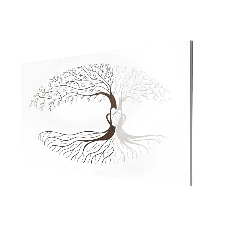A Buon Prezzo Quadro moderno interamente in legno con raffigurazione incisa a laser 15x12