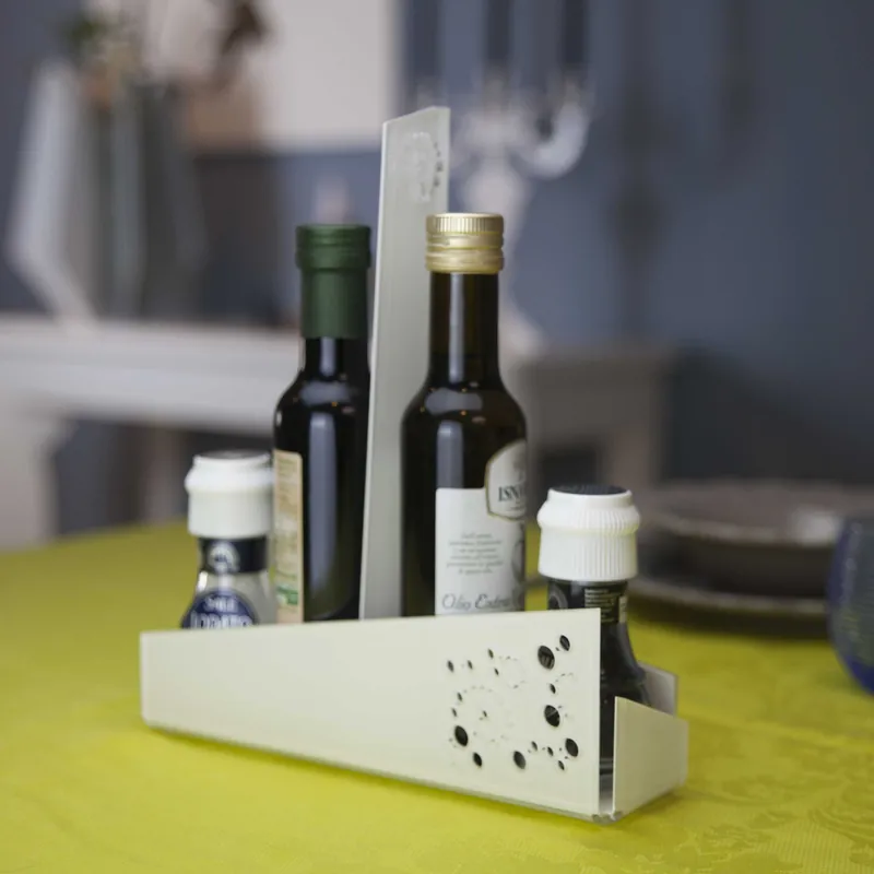 Portacondimenti per sale-pepe-olio-aceto con struttura in plexiglass Offerta Speciale