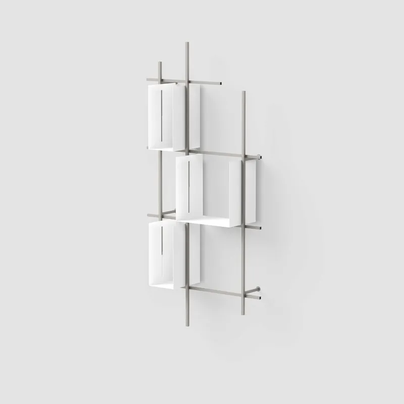 Scelto Dai Clienti Libreria da parete con struttura e contenitori in acciaio dal design moderno