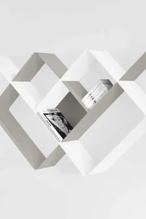 Subito Disponibile Libreria da parete in acciaio verniciato dal design moderno