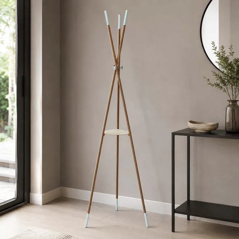 Appendiabiti da terra design moderno con treppiedi in legno A Buon Prezzo