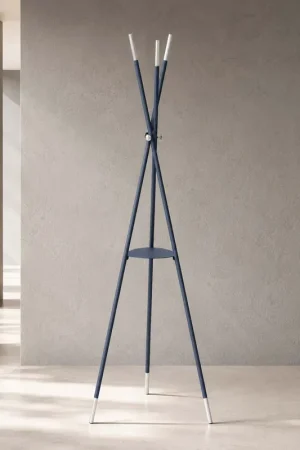Appendiabiti di design da terra per ingresso con treppiede in acciaio Professionale
