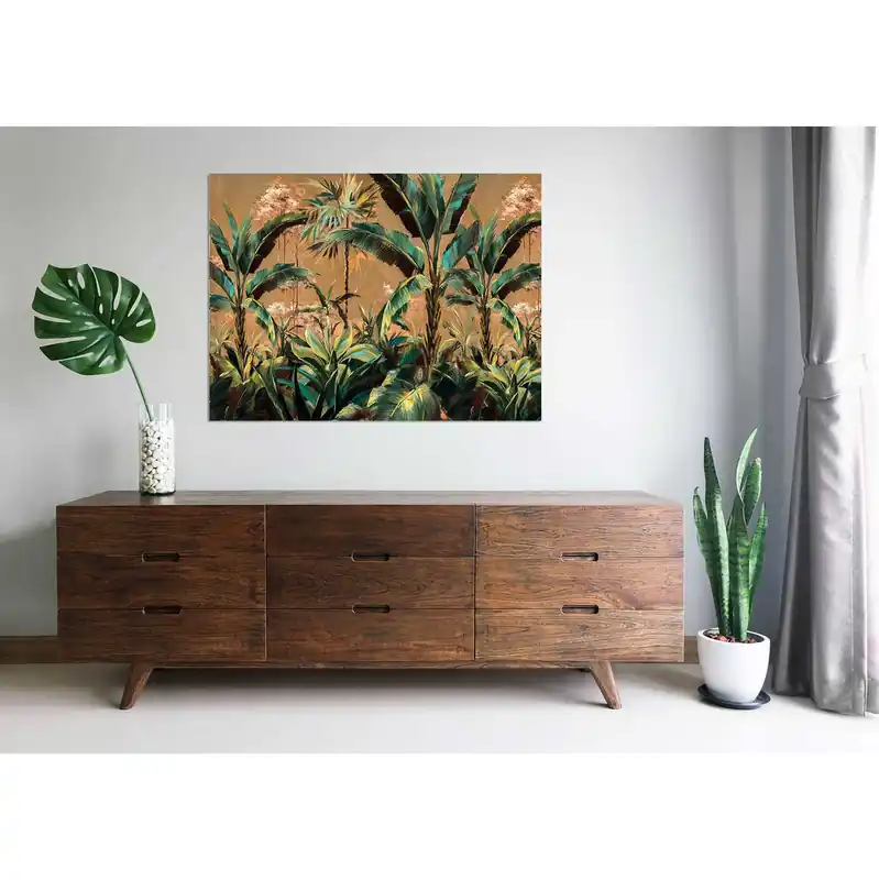 Quadro moderno floreale dipinto a mano su tela "Wild" 120x90 Offerta
