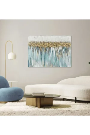 Quadro astratto moderno dipinto a mano su tela "Horizon" 120X90 Spedizione Espresso