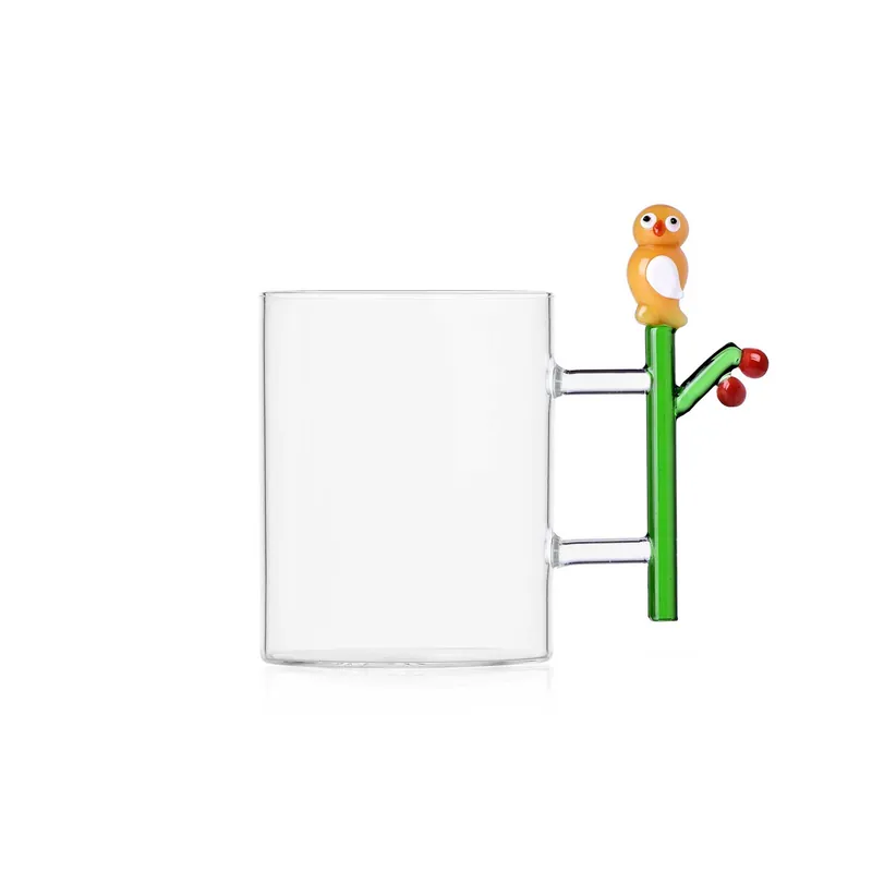 Mug in vetro dal design moderno "Bacca&Surprised" Pagamento Sicuro