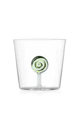 Bicchiere Tumbler per acqua in vetro dal design moderno "Lecca Lecca" Promozione