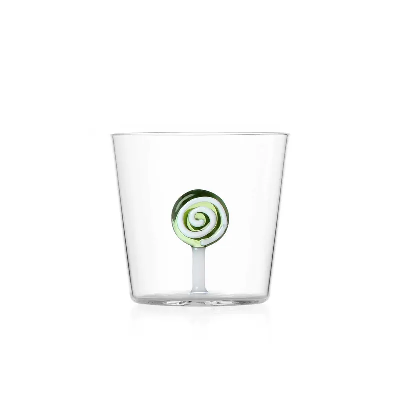 Bicchiere Tumbler per acqua in vetro dal design moderno "Lecca Lecca" Promozione