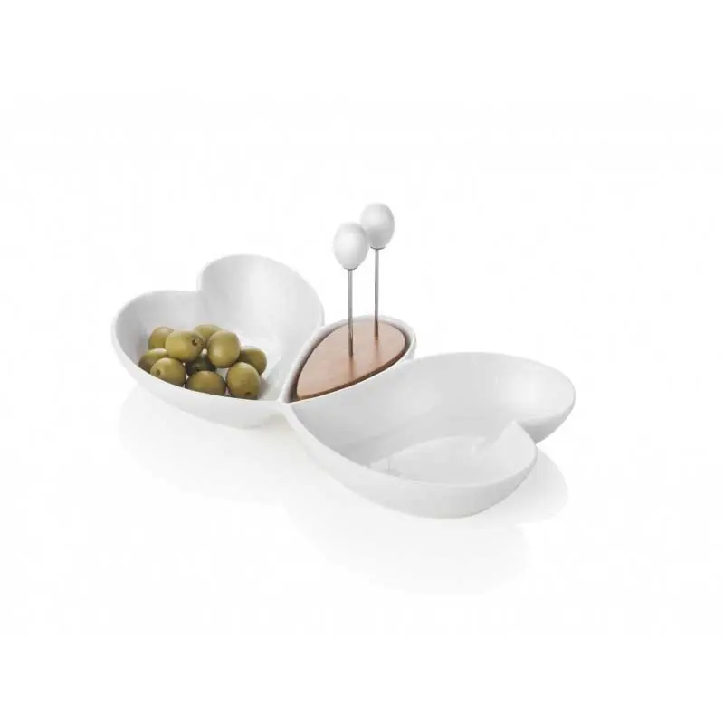 Offerta Speciale Antipastiera in porcellana a forma di cuori