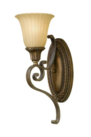 Affare Lampada a parete in acciaio con diffusore in vetro a 1 luce dal design classico - 60W - IP20