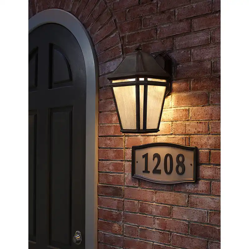 Lanterna da parete in acciaio con diffusore in vetro a 1 luce - 75W - IP44 Più Venduto