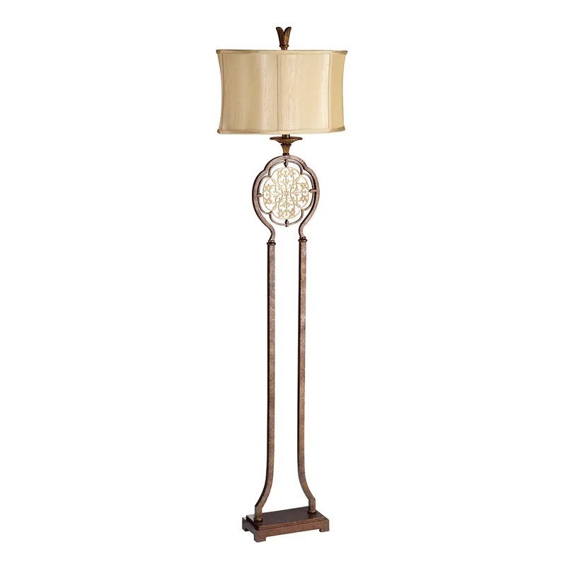 Scelto Dai Clienti Piantana rustica in acciaio con diffusore ovale in tessuto a 1 luce - 1W - IP20