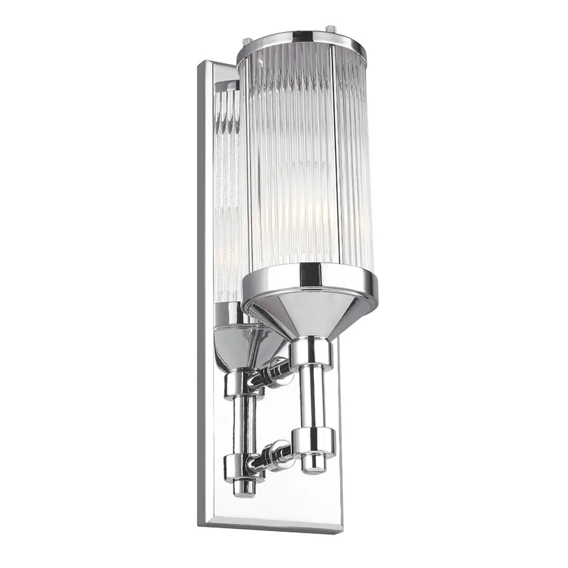 Ultime Pezzi Applique a parete in acciaio con diffusore in vetro a LED a 1 luce G9 - 3W - IP44