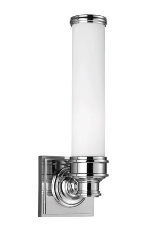 Applique a parete in acciaio da bagno diffusore in vetro a 1 luce LED G9 - 3W - IP44 Economico