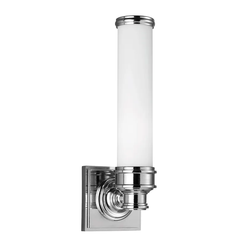 Applique a parete in acciaio da bagno diffusore in vetro a 1 luce LED G9 - 3W - IP44 Economico