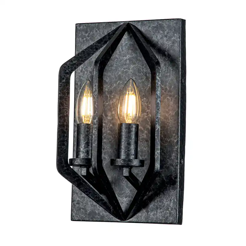 Lampada da parete con struttura in acciaio con 2 diffusori dal design moderno - 40W - IP20 Offerta Speciale