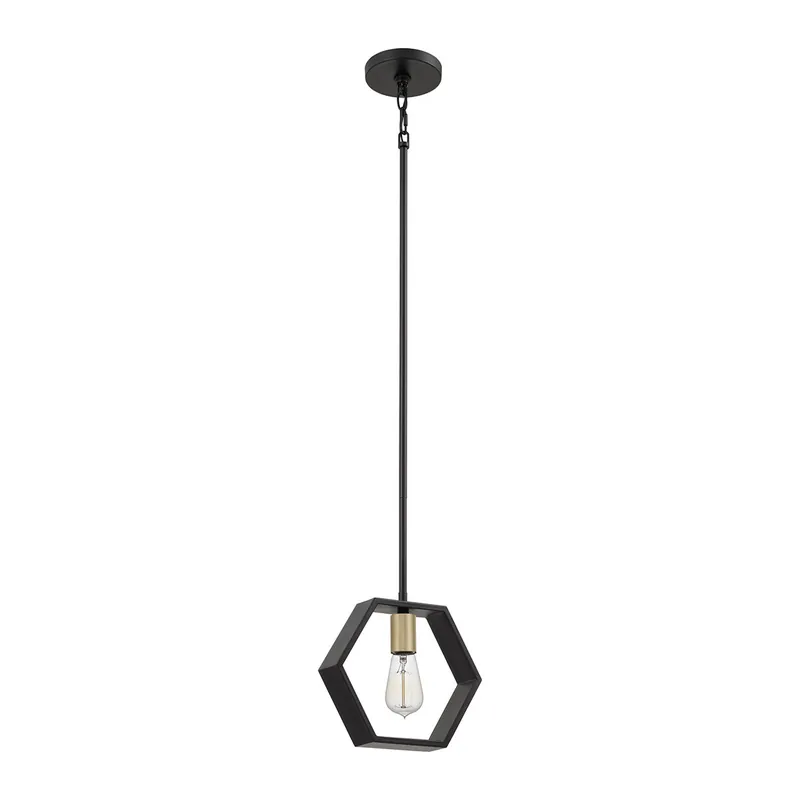 Lampada a sospensione con struttura in acciaio dal design moderno a 1 luce - 60W - IP20 Soddisfatti O Rimborsati