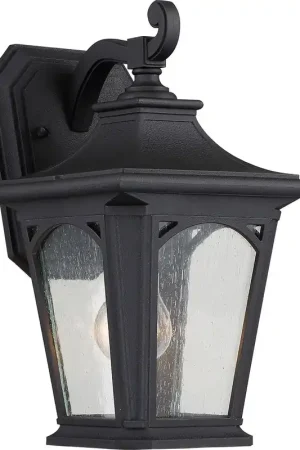 Di Tendenza Lanterna da parete piccola con diffusore in vetro a 1 luce dal design rustico - 60W - IP44