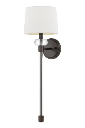 Spedizione Espresso Applique da parete in acciaio con paralume in tessuto dal design moderno - 40W - IP20