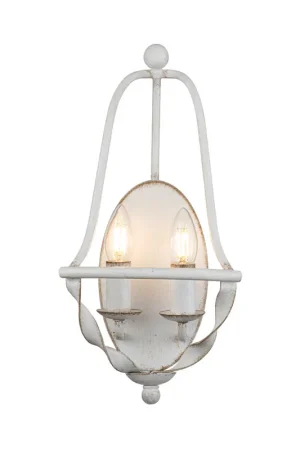 Economico Lampada da parete dal design rustico in acciaio con 2 diffusori - 40W - IP20