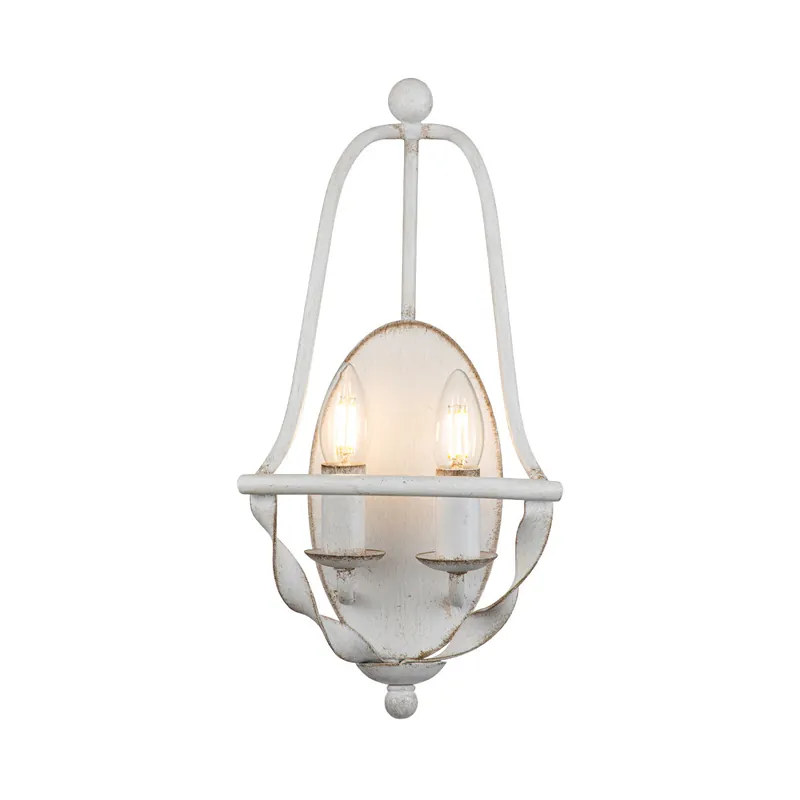 Economico Lampada da parete dal design rustico in acciaio con 2 diffusori - 40W - IP20