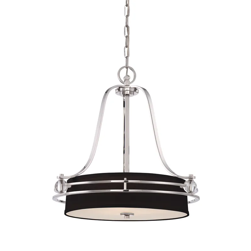 Lampada a sospensione moderna in metallo con diffusori in lino a 4 luci LED G9 - 100W - IP20 Offerta Del Giorno