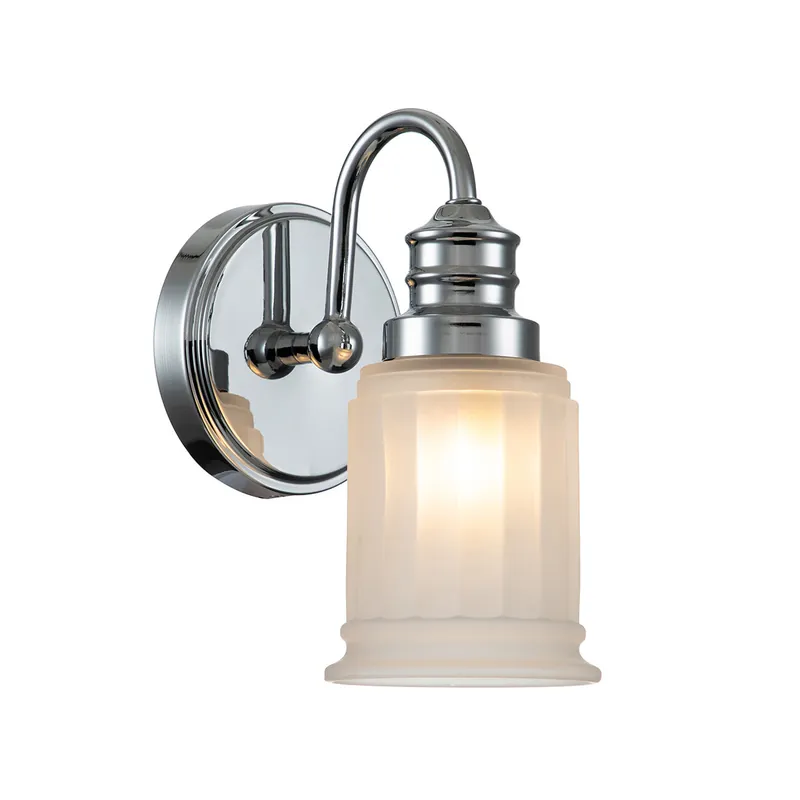 Occasione Applique LED moderna per bagno in acciaio e diffusore in vetro a 1 luce - 3W - IP44