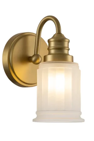 Applique LED moderna per bagno in acciaio e diffusore in vetro a 1 luce - 3W - IP44 Promozione Esclusiva