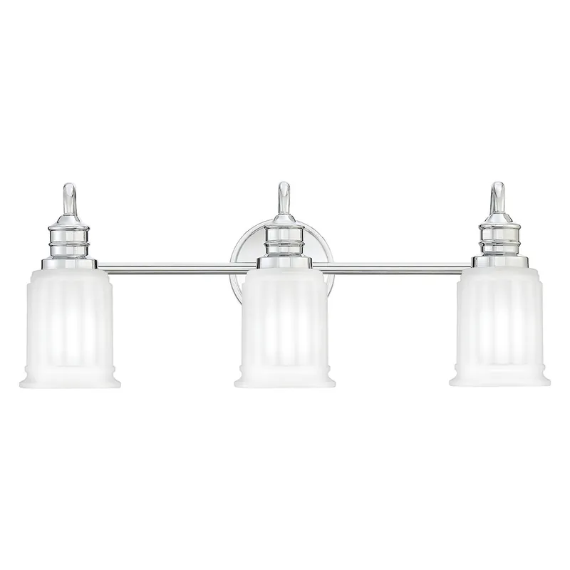 Offerta Speciale Applique LED moderna per bagno in acciaio con 3 diffusori in vetro - 3W - IP44