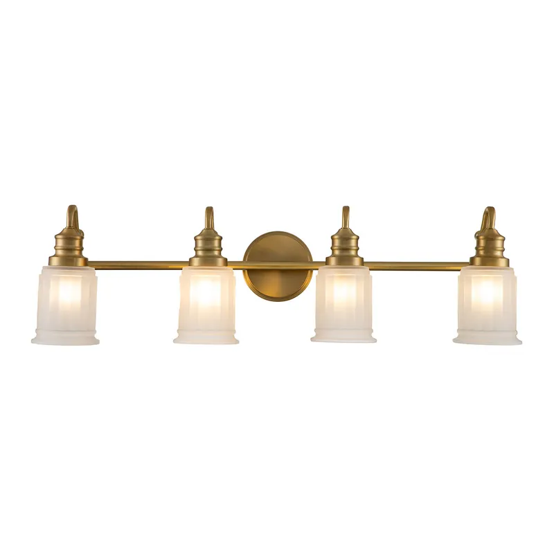Esclusivo Applique LED moderna per bagno in acciaio con 4 diffusori in vetro - 3W - IP44