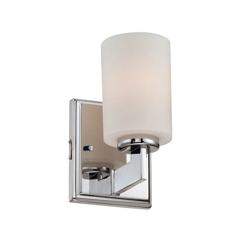 Applique LED da parete piccola in acciaio e diffusore in vetro opalino a 1 luce - 3W - IP44 Offerta