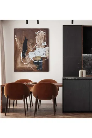 Miglior Prezzo Quadro astratto moderno dipinto a mano su tela di cotone "Rust" 90x120