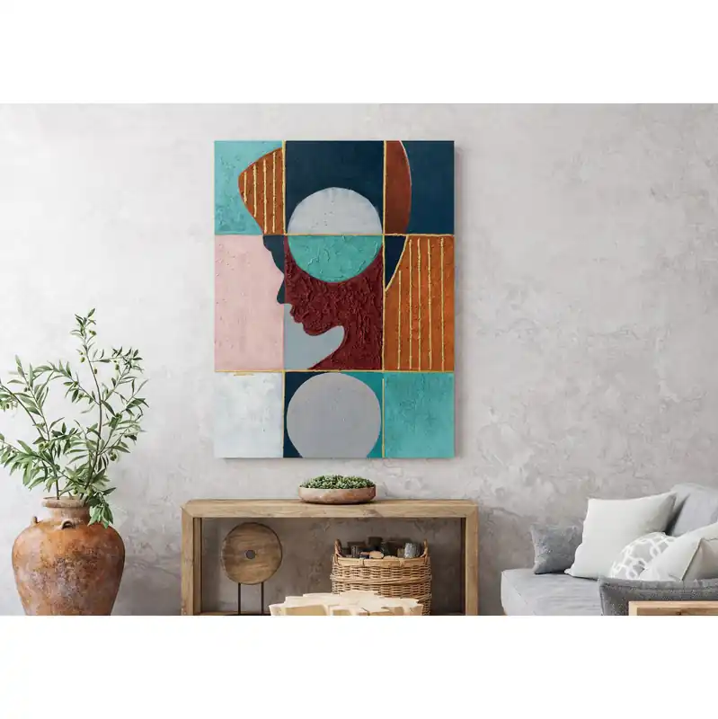 Quadro figurativo contemporaneo dipinto a mano "Himba" 90x120 Bestseller