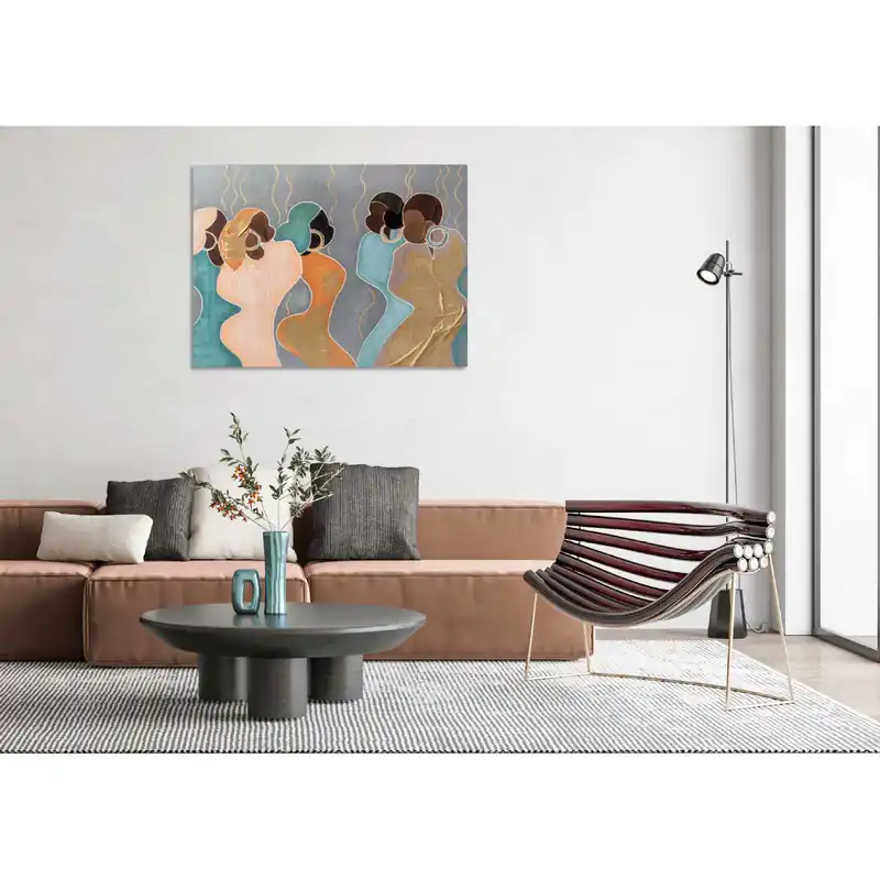 Nuovo Arrivo Quadro figurativo contemporaneo dipinto a mano su tela "Batik" 120x90