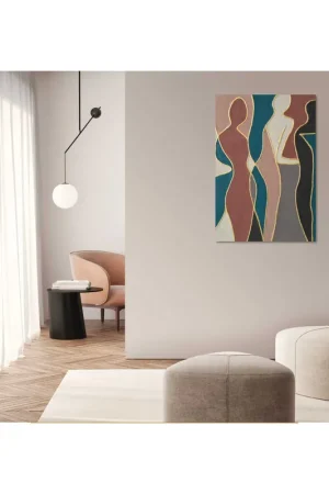 Di Tendenza Quadro figurativo contemporaneo dipinto a mano su tela "Reality" 80x120