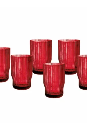 Set 6 pezzi bicchieri per acqua in vetro dal design moderno Acquista Ora