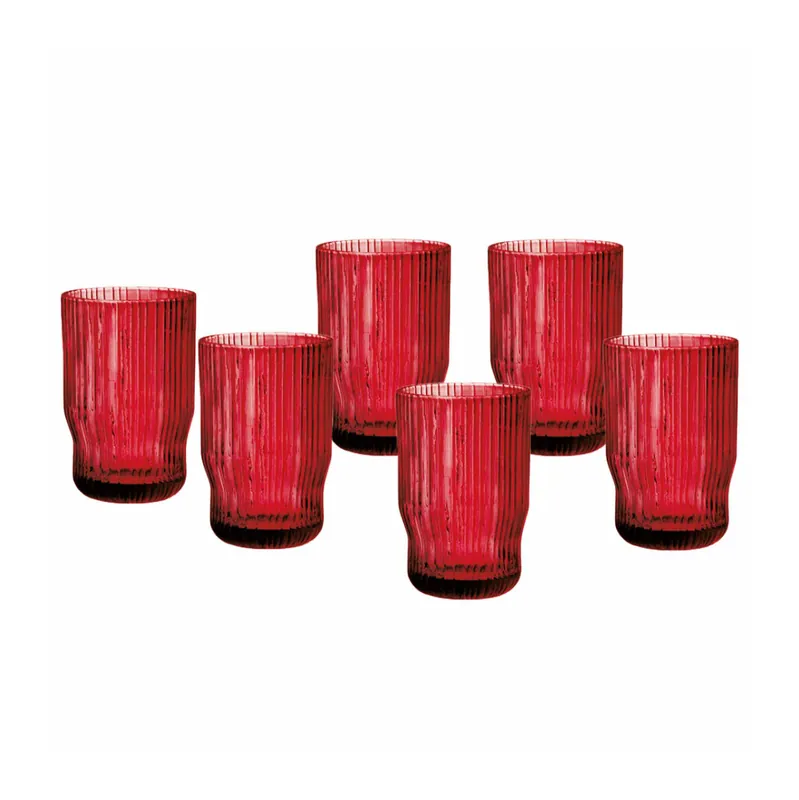 Set 6 pezzi bicchieri per acqua in vetro dal design moderno Acquista Ora