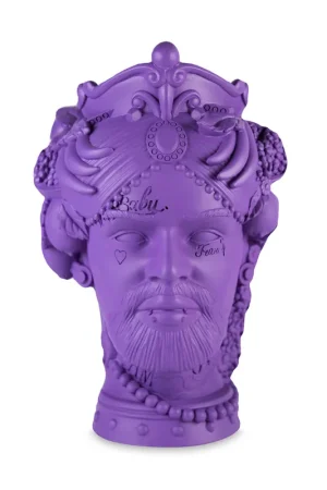 Scultura piccola da tavolo o da appendere con testa uomo "il trasgressivo" Più Venduto