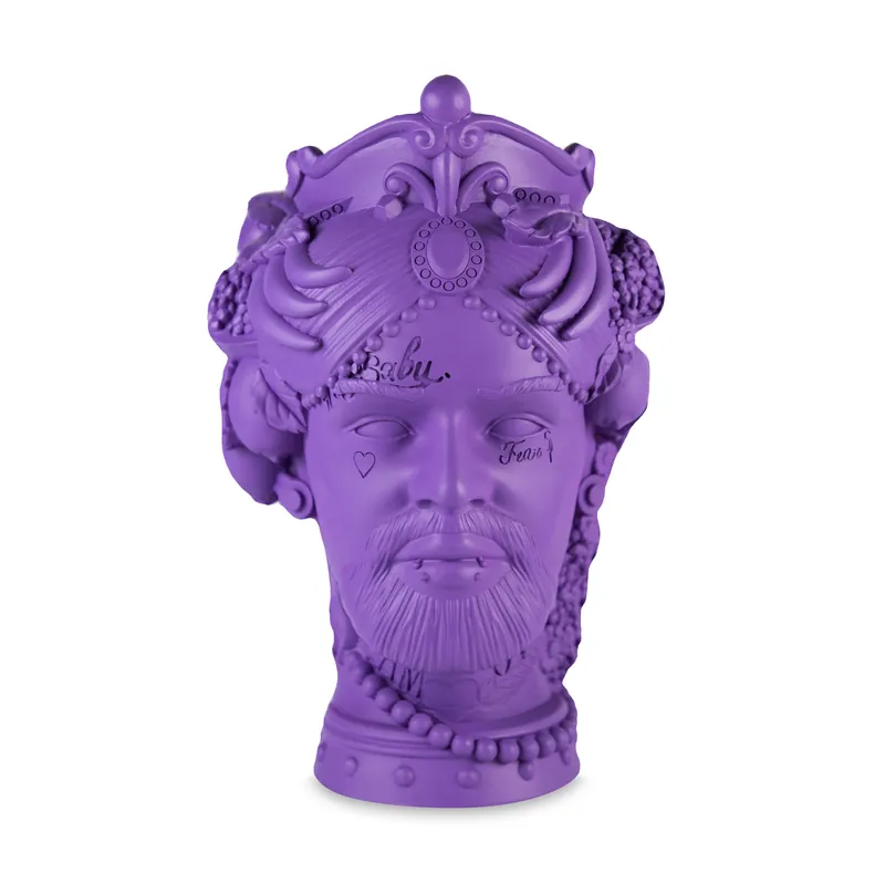 Scultura piccola da tavolo o da appendere con testa uomo "il trasgressivo" Più Venduto
