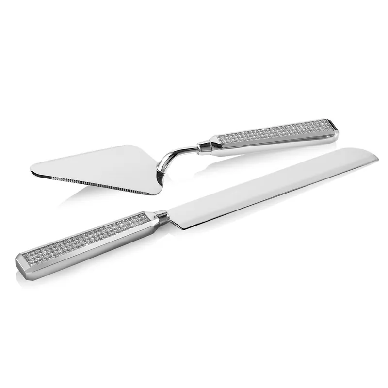 Offerta Speciale Set di posate per torta in metallo con glitter