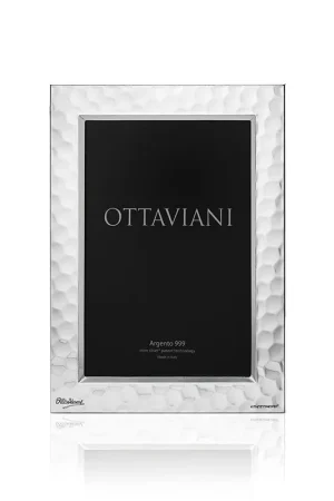 Portafoto da tavolo con cornice in argento silver dal design classico - Foto 13x18 Soddisfatti O Rimborsati