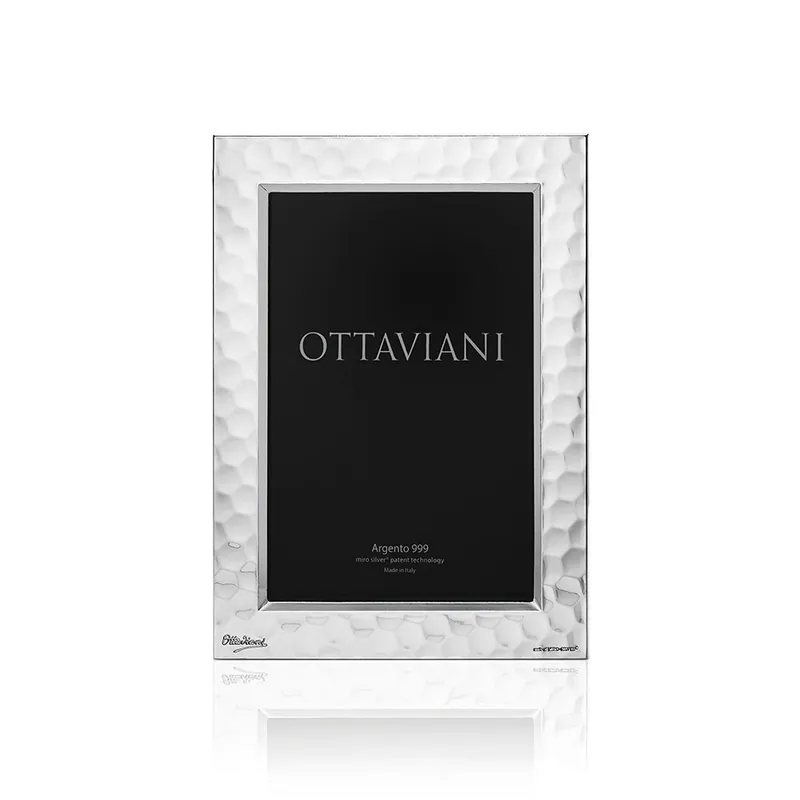 Portafoto da tavolo con cornice in argento silver dal design classico - Foto 13x18 Soddisfatti O Rimborsati