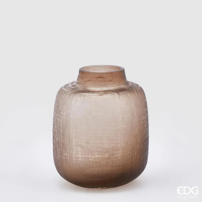 Occasione Imperdibile Vaso basso da terra dal design moderno in vetro