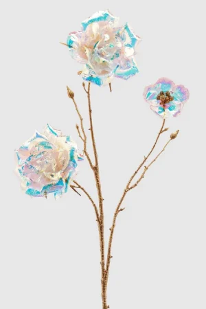 Pianta artificiale con rosa rex Quantità Limitata