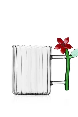Direttamente Dal Produttore Mug in vetro con fiori di bacche