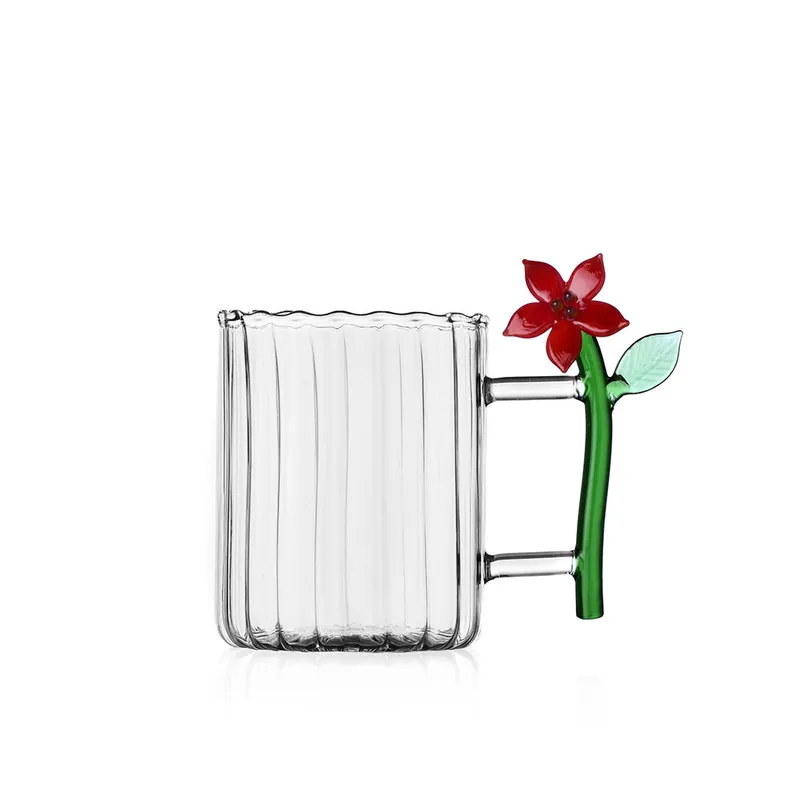 Direttamente Dal Produttore Mug in vetro con fiori di bacche