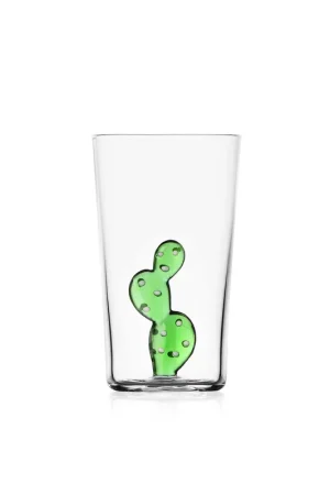 Bicchiere in vetro per longdrink con cactus Di Tendenza