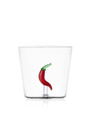 Tumbler in vetro con peperoncino Pagamento Sicuro